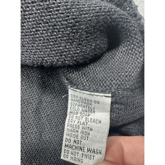 Michael Simon New York Sz L Black Short Sleeves Sweater Women Knit Crochet 1997 - Picture 3 of 14